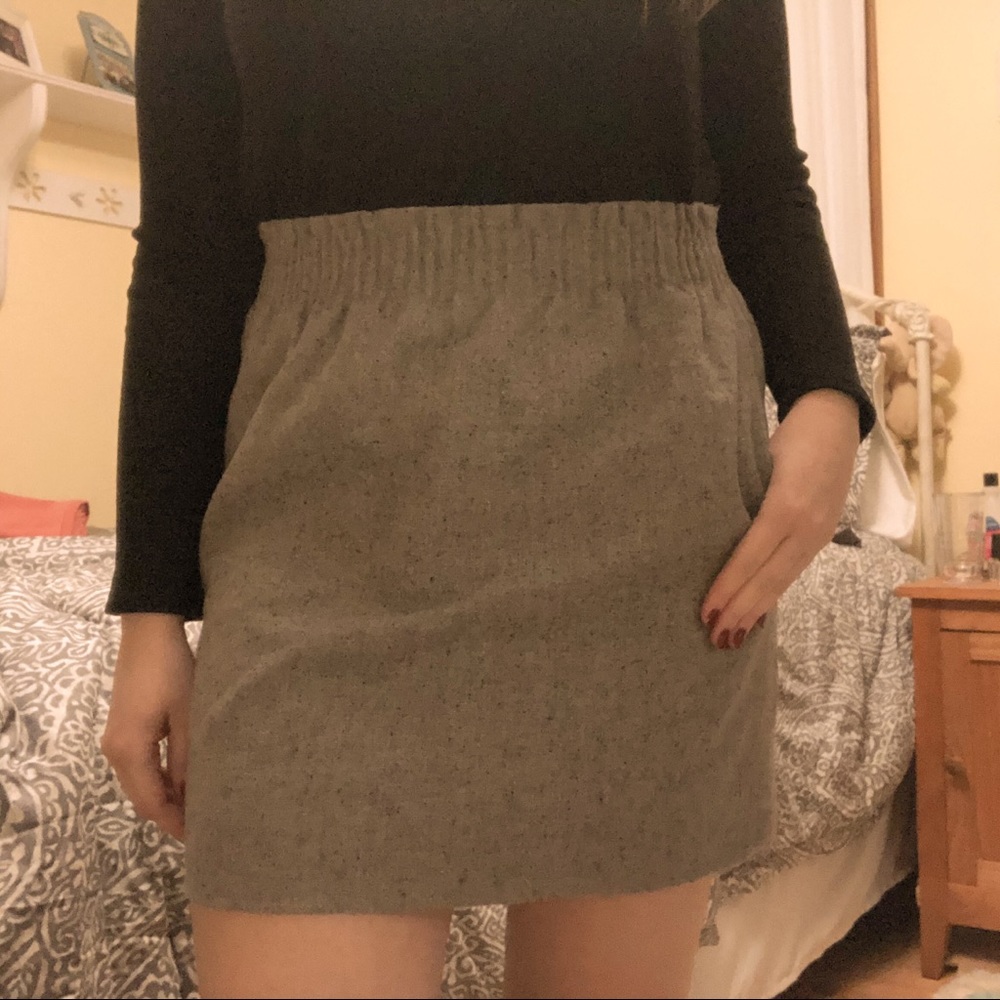 J. Crew Wool Mini Skirt